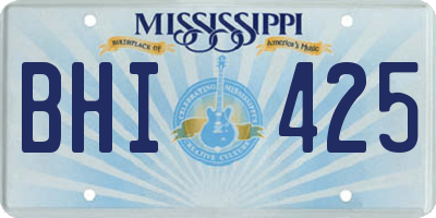 MS license plate BHI425