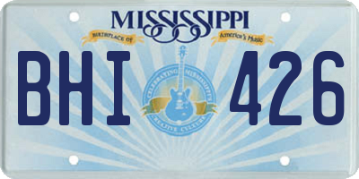 MS license plate BHI426