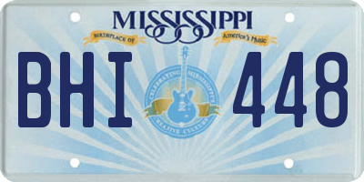 MS license plate BHI448