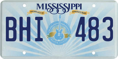 MS license plate BHI483