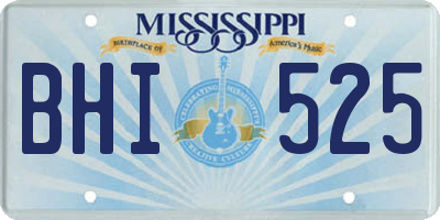 MS license plate BHI525
