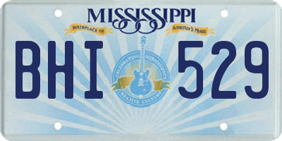 MS license plate BHI529
