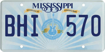 MS license plate BHI570