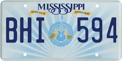 MS license plate BHI594