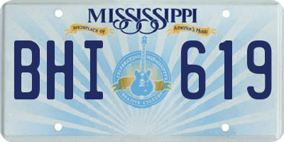 MS license plate BHI619