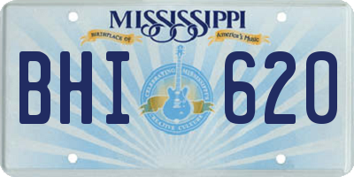MS license plate BHI620