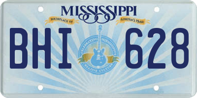 MS license plate BHI628