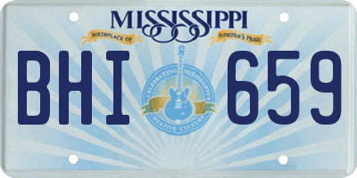 MS license plate BHI659