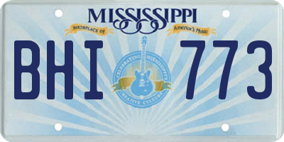 MS license plate BHI773