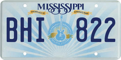 MS license plate BHI822