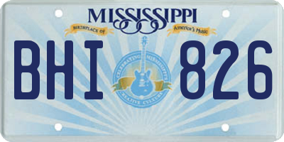 MS license plate BHI826