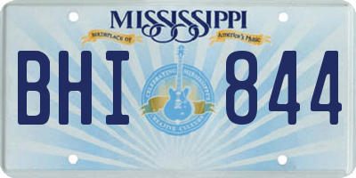MS license plate BHI844
