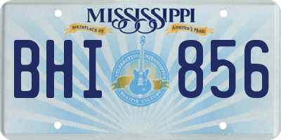 MS license plate BHI856