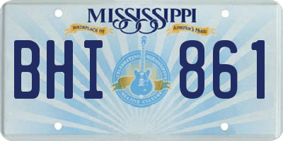 MS license plate BHI861