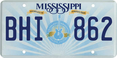 MS license plate BHI862