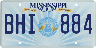 MS license plate BHI884