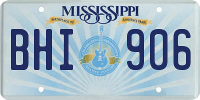 MS license plate BHI906
