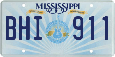 MS license plate BHI911