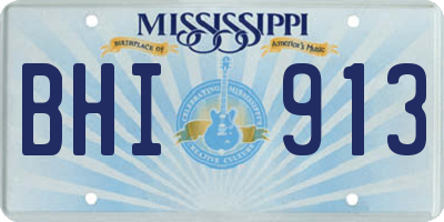 MS license plate BHI913