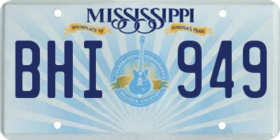 MS license plate BHI949