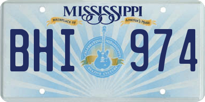 MS license plate BHI974