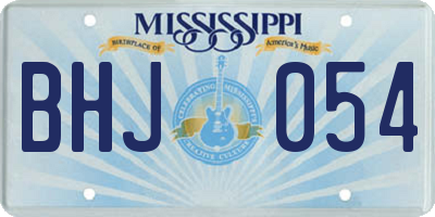 MS license plate BHJ054