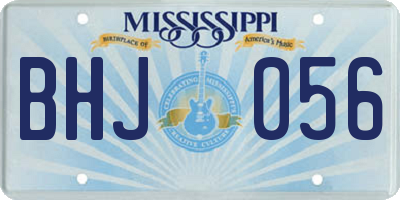MS license plate BHJ056