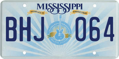 MS license plate BHJ064