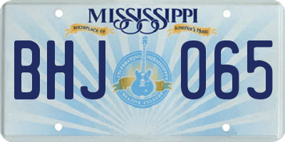 MS license plate BHJ065