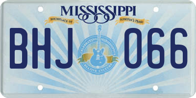 MS license plate BHJ066