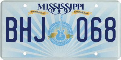 MS license plate BHJ068