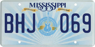MS license plate BHJ069