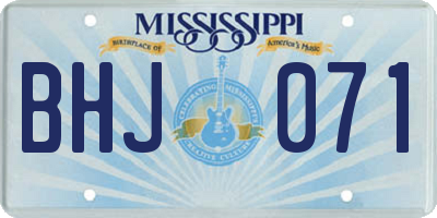 MS license plate BHJ071