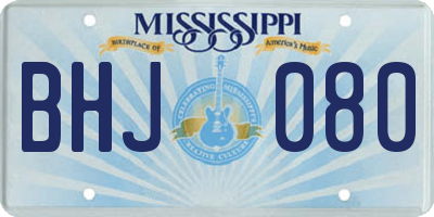 MS license plate BHJ080