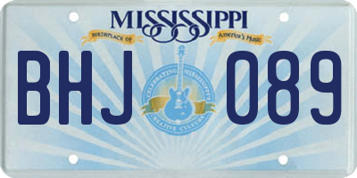 MS license plate BHJ089