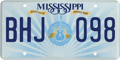 MS license plate BHJ098