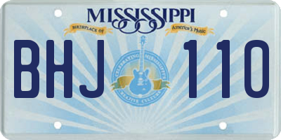 MS license plate BHJ110