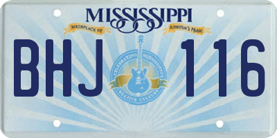 MS license plate BHJ116