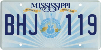 MS license plate BHJ119