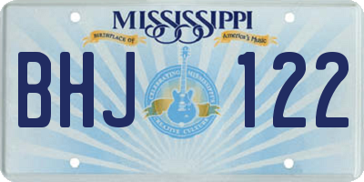 MS license plate BHJ122