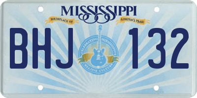 MS license plate BHJ132