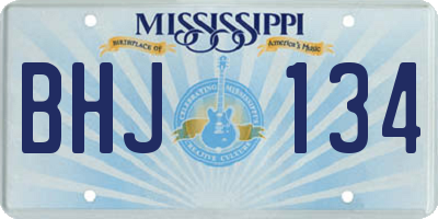 MS license plate BHJ134
