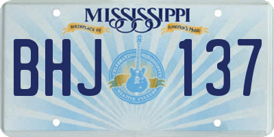 MS license plate BHJ137
