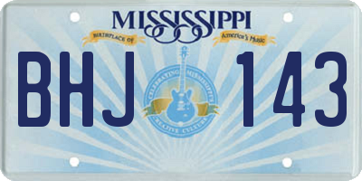 MS license plate BHJ143