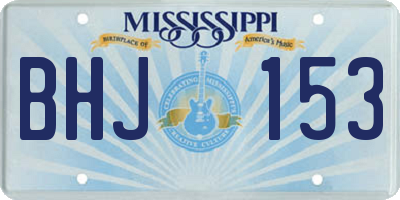 MS license plate BHJ153