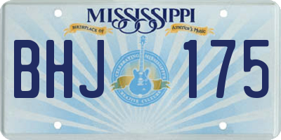 MS license plate BHJ175