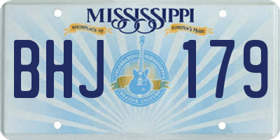 MS license plate BHJ179