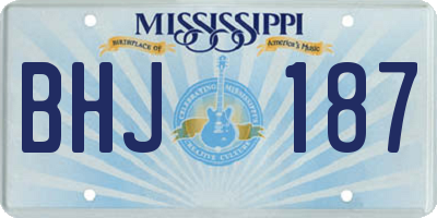 MS license plate BHJ187