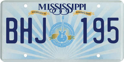 MS license plate BHJ195