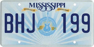 MS license plate BHJ199